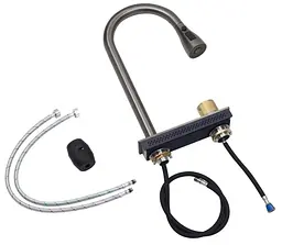 Кухонна мийка Kroner KRP Schwarze - SET7545HM PVD (3.0/0.8 мм) (CV033382) - мініатюра 13