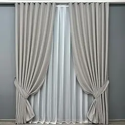 Комплект штор VR-Textil шеніл 2 шт 150x270 см попелястий (1690ш) - мініатюра 2