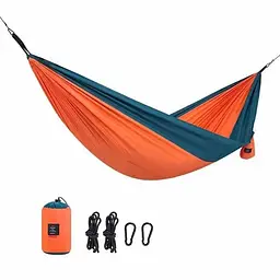 Гамак одномісний Naturehike NH21DC011 (до 180 кг) Помаранчевий - мініатюра 2