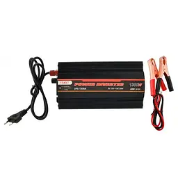 Інвертор напруги UKC 1300ВА(650Вт)+CHARGE 10A, 12/220V approximated, 1 універсальна розетка, Box - мініатюра 3