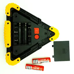 Акумуляторний LED прожектор 3 COB 35SMD RED зі знаком аварійної зупинки світлодіодний ліхтар UKC - мініатюра 8