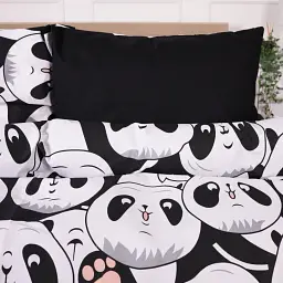 Підковдра MirSon Ranforce Elite 17-4850 Panda 110 x 140 см чорно-біла (2200009585005) - мініатюра 3