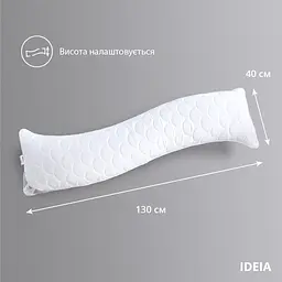 Подушка Ideia S-Form сатин з наволочкою для сну та відпочинку 40х130 см (8-36022*001) - мініатюра 2