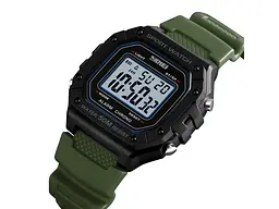 Чоловічий наручний годинник 1496AG Army Green Skmei acs0030718 - мініатюра 3