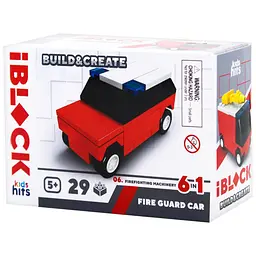 Конструктор "Пожежна" KH51/004 Kids hits IBLOCK JUNIOR 29-32 деталей в коробці (4897126753516) Вид 6