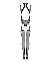 Ажурний бодістокінг з отворами Obsessive Bodystocking G327 black S/M/L, комбінезон, з доступом - мініатюра 6