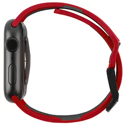 Силіконовий ремінець на смарт-годинник для Apple Watch 38,40,41 mm, Civilian Silicone Watch Strap, red/black, зі зручною застібкою, для годинника епл вотч, спортивний, ArmorStandart (ARM58395) - мініатюра 3