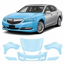 Антигравійна захисна бронеплівка за лекалами для Acura RLX I 2014-2017 - передня частина авто (капот бампер крила))