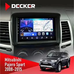 Штатна магнітола Mitsubishi Pajero Sport 2008-2015 Decker D9-006 4x64, 4G Decker (НФ-00003731)