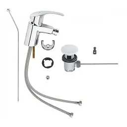 Змішувач для біде Grohe Eurosmart з донним клапаном Хром 30412 - мініатюра 5