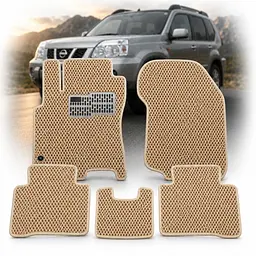 Килимки в салон EVA для Nissan X-Trail (Т-30) 2001-2007 з підп'ятником Бежеві 5 шт