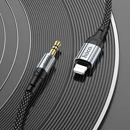 AUX кабель Hoco UPA26 Lightning to Jack 3.5 1 м чорний - мініатюра 2