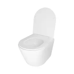 Унітаз підвісний Qtap Swan безободковий Ultra Quiet з сидінням Soft-close QT16335179W, Білий - мініатюра 3