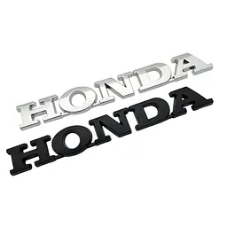 Емблема напис Honda Хонда Чорна 150х20 мм метал на скотчі (Завод) - мініатюра 4