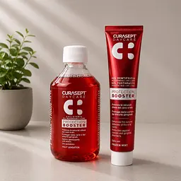 Набір Curasept Dent Daycare Protection Booster Fruit Sensation (зубна паста 75 мл + ополіскувач 500 мл)