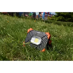 Прожектор переносний Sthor COB LED Li-Ion акумул 3.7V 4.4 АГ 10Вт 1000 lm чорно-помаранчевий (82870) - мініатюра 7