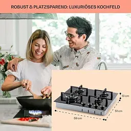 Варильна поверхня газова Klarstein Illuminosa 4 (10035464) - мініатюра 6