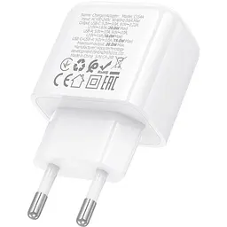Мережевий зарядний пристрій Hoco CS54A Surplus PD20W+QC3.0 White (6942007631518) [173056] - мініатюра 6