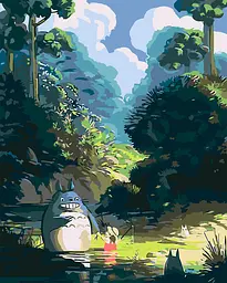 Картина за номерами Міядзакі Мій сусід Тоторо Miyazaki My Neighbor Totoro 40х50 см PN M MNT