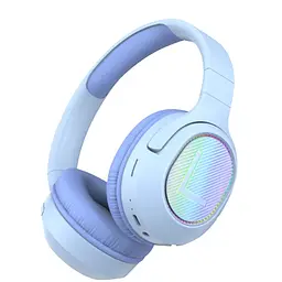 Бездротові навушники MSL-911 Bluetooth повнорозмірні HI-FI звук Extra Bass LED підсвічування блакитний