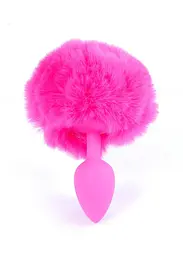 Анальна пробка з хвостиком Boss Jewellery Bunny Tail 6.5 см (рожевий) - мініатюра 2