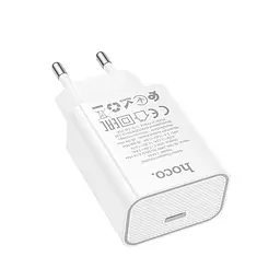 Адаптер мережний HOCO Benefit single port charger C143A |1Type-C, 3A/20W, PD/QC| - мініатюра 3