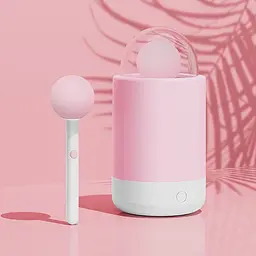 Вібратор-цукерка на паличці KISSTOY Pink Pop, зарядний кейс-нічник, 10 режимів вібрації - мініатюра 6