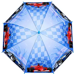 Дитяча парасолька "Гонки" MK 5798(Light-Blue-1) тростина 60,5 см, діаметр 83 см