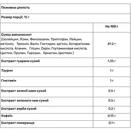 Комплекс амінокислот Power Pro Amino Energy System фруктовий лимонад 500 г - мініатюра 2