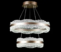 Сучасна підвісна LED-люстра Splendid Ray LT9898/2 LED (MK CF) кава з димером і пультом - мініатюра 3