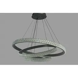 Підвісна люстра LED у вітальню Linisoln 1956-80*60*40 BK метал, акрил, LED-стрічка, 80*60*40 см, потужність 140 Вт - мініатюра 3