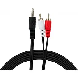 Кабель мультимедійний 3.5mm M to 2xRCA M 5.0m Vinga (VCPDCJ35MRCA25BK)