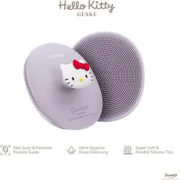 Щітка для обличчя GESKE Facial Brush З в 1 by Hello Kitty з тримачем фіолетова - мініатюра 3
