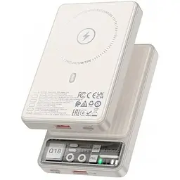 Зовнішній акумулятор Hoco Q18 Tourer магнітний 10000mAh білий 6942007605199 - мініатюра 2