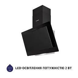 Витяжка декоративна похила MINOLA HDN 6124 BL LED - мініатюра 3