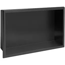 Вбудована полиця Rea 30x45 black matt з обідком REA-05604, Чорний матовий