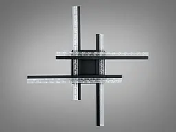Стельова LED люстра Diasha MX3068 57W чорний акрилові розсіювачі сучасний дизайн - мініатюра 4