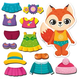 Магнітна гра Одягалка "Лисичка" Vladi Toys VT3204-33 Укр - мініатюра 3