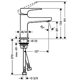 Змішувач Hansgrohe Metropol 100 для умивальника з донним клапаном push-open Brushed Bronze 32500140 Бронза - мініатюра 2