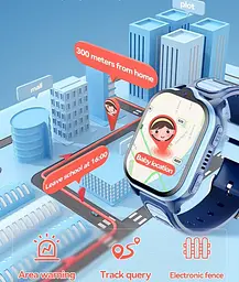 Смарт годинник телефон для дітей Lemfo M15 з AI помічником, GPS навігацією, 4G SIM-картою, прослушкою, кнопкою SOS та IPX7 До 5 днів роботи Чорний - мініатюра 10