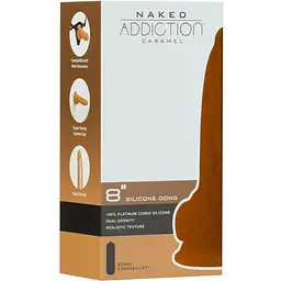 Фалоімітатор Addiction Dual Density silicone Dildo Caramel 8 - мініатюра 10