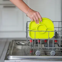Силіконова тарілка на присосці з ложкою BBluv, салатовий (B0153-L) - мініатюра 2
