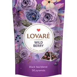 Чай черный Lovare Wild berry в пирамидках 50 шт.