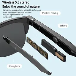 Бездротові сонцезахисні окуляри-навушники Cykote F-06 Bluetooth 5.3 - мініатюра 3