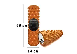 Масажний ролик Grid Roller PRO 45 см Оранжевий EasyFit fit0024974