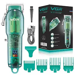 Машинка для стрижки волосся VGR V-660 акумуляторна 5W Green - мініатюра 5