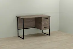 Комп'ютерний стіл Ferrum-decor Гаррі 75x140x60 чорний ДСП Дуб Сонома Труфель 16мм (FRD-103543)