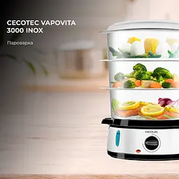 Пароварка CECOTEC Vapovita 3000 Inox (CCTC-04109) - мініатюра 4