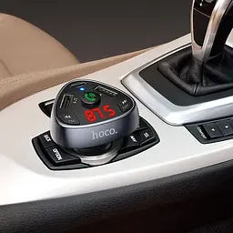 FM-модулятор трансмітер Hoco E51 з Bluetooth V5.0 чорний - мініатюра 6