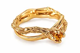 Золота каблучка Jewellery Continent з цитрином 17.5 (К-0855)
